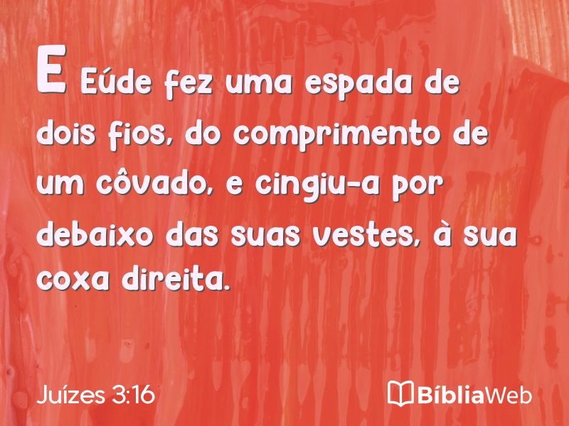 Juízes 3:16 em imagem para compartilhar