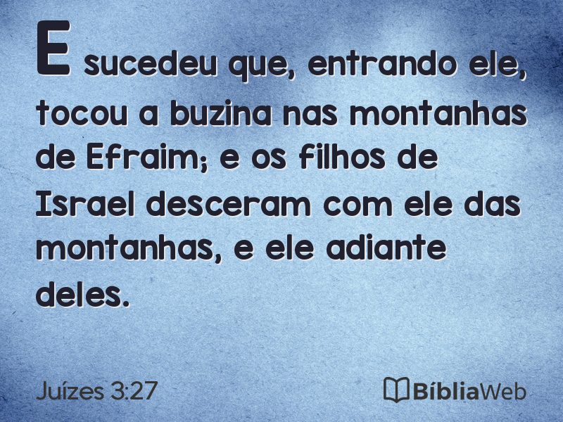 Juízes 3:27 em imagem para compartilhar