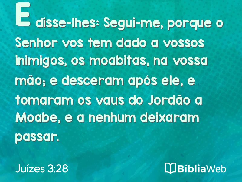 Juízes 3:28 em imagem para compartilhar