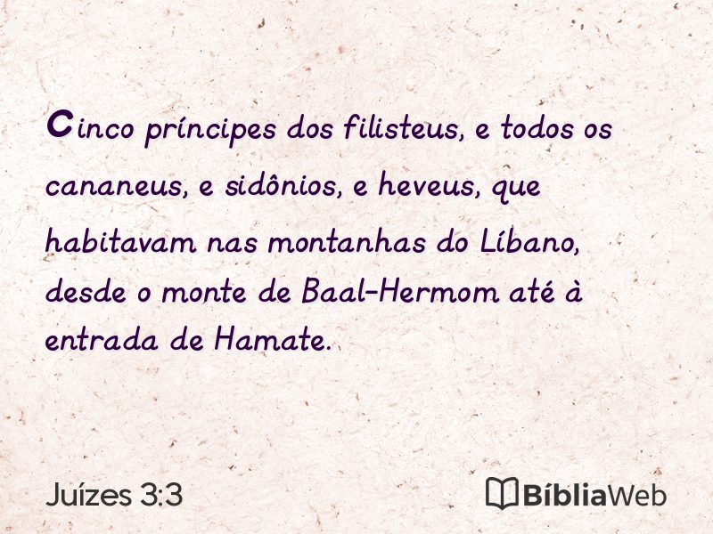 Juízes 3:3 em imagem para compartilhar