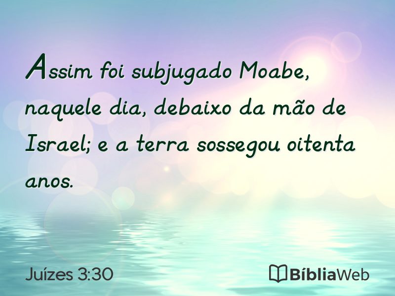 Juízes 3:30 em imagem para compartilhar