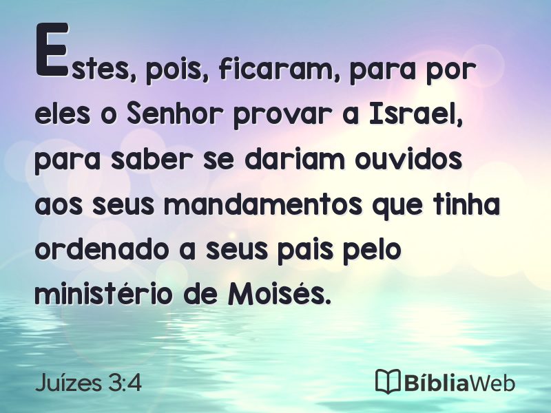 Juízes 3:4 em imagem para compartilhar