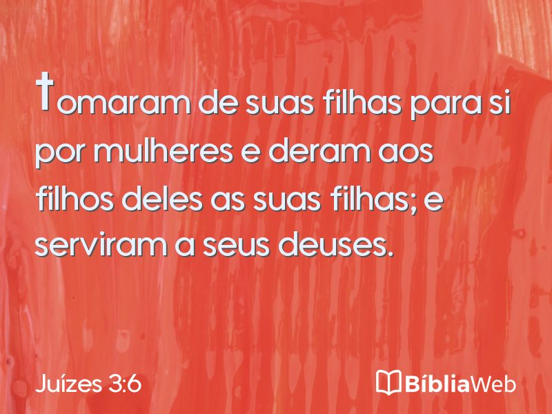 Juízes 3:6 em imagem para compartilhar