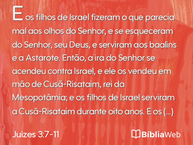 Juízes 3:7-11 em imagem para compartilhar