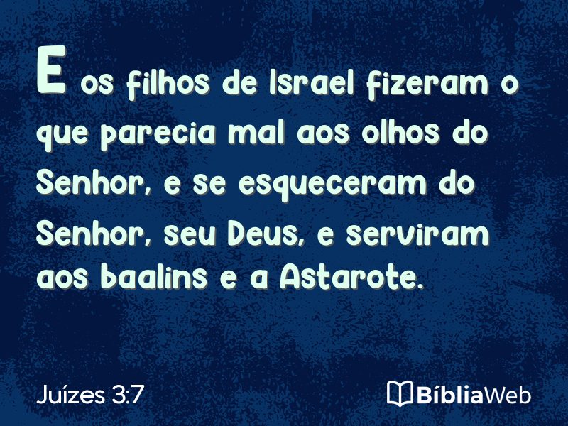 Juízes 3:7 em imagem para compartilhar