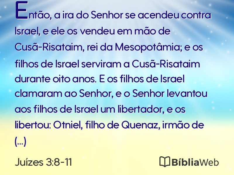 Juízes 3:8-11 em imagem para compartilhar