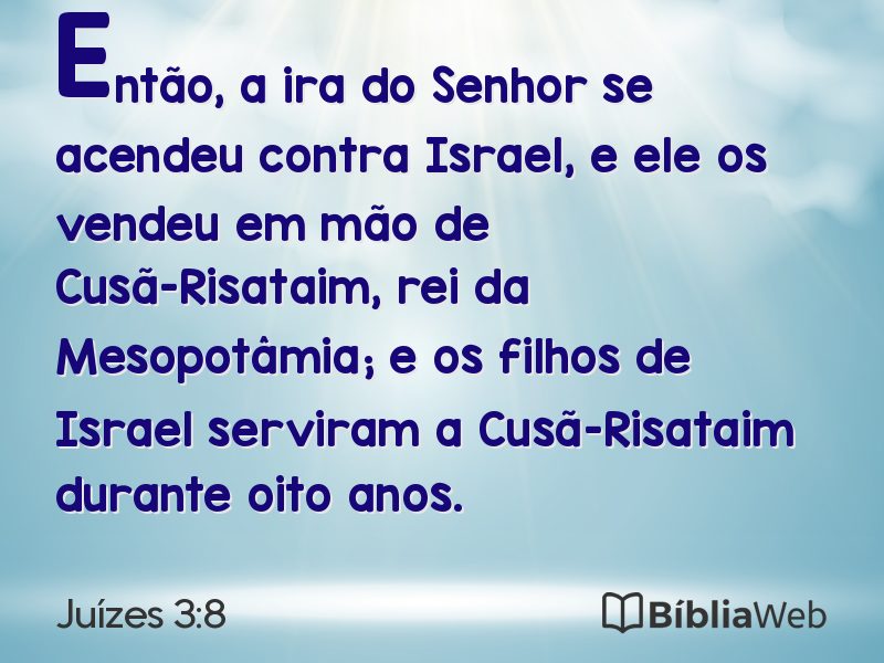 Juízes 3:8 em imagem para compartilhar