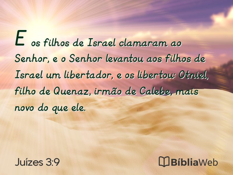 Juízes 3:9 em imagem para compartilhar