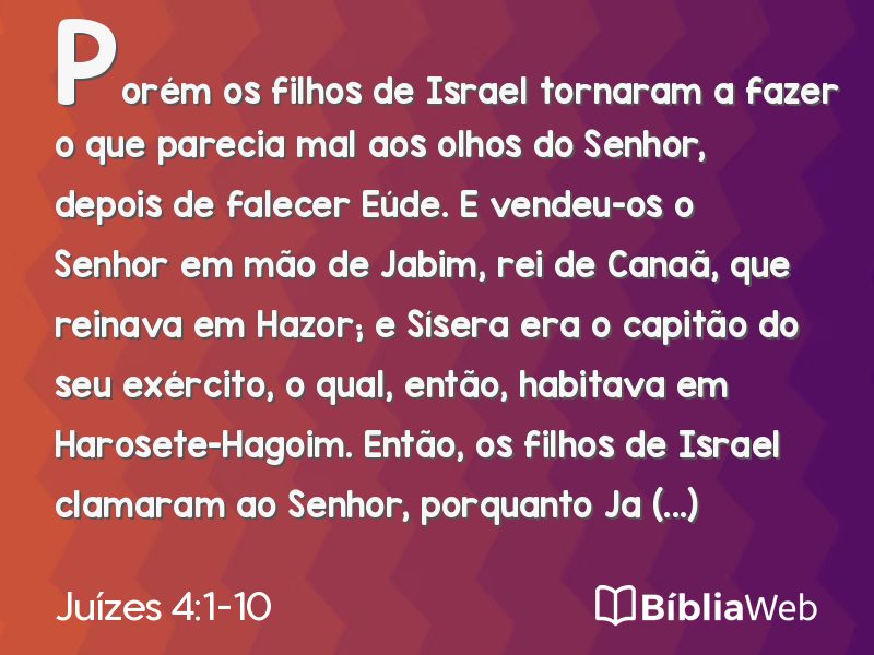 Juízes 4:1-10 em imagem para compartilhar