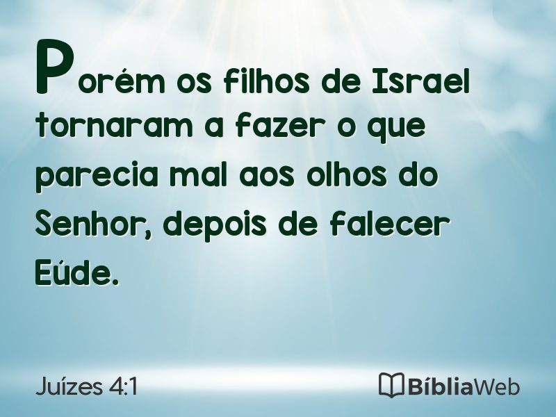 Juízes 4:1 em imagem para compartilhar