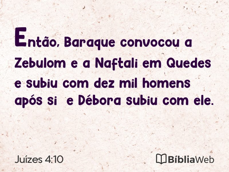 Juízes 4:10 em imagem para compartilhar