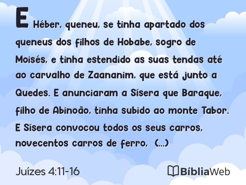 Juízes 4:11-16 em imagem para compartilhar