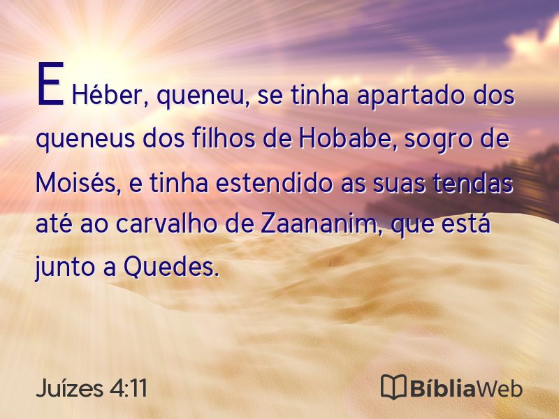 Juízes 4:11 em imagem para compartilhar