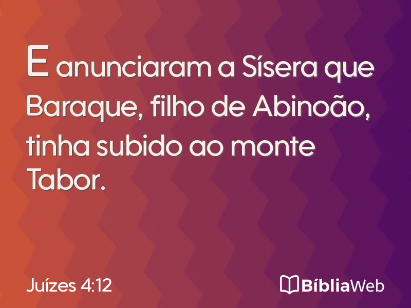 Juízes 4:12 em imagem para compartilhar