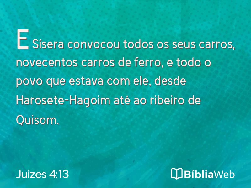 Juízes 4:13 em imagem para compartilhar