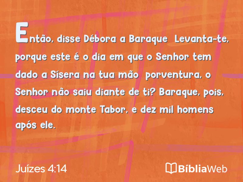 Juízes 4:14 em imagem para compartilhar