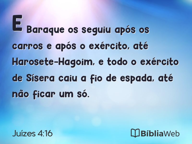 Juízes 4:16 em imagem para compartilhar