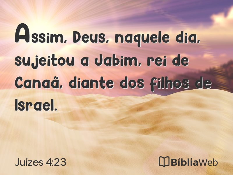 Juízes 4:23 em imagem para compartilhar