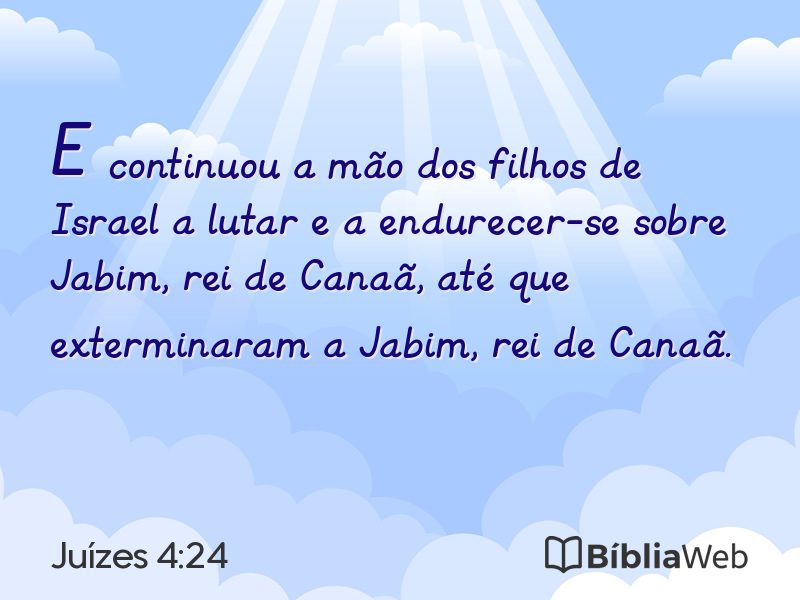 Juízes 4:24 em imagem para compartilhar