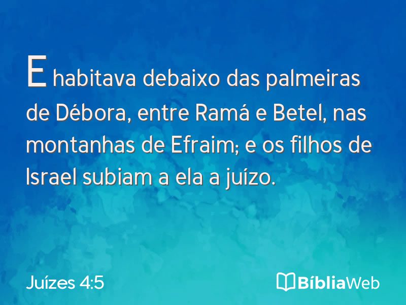 Juízes 4:5 em imagem para compartilhar