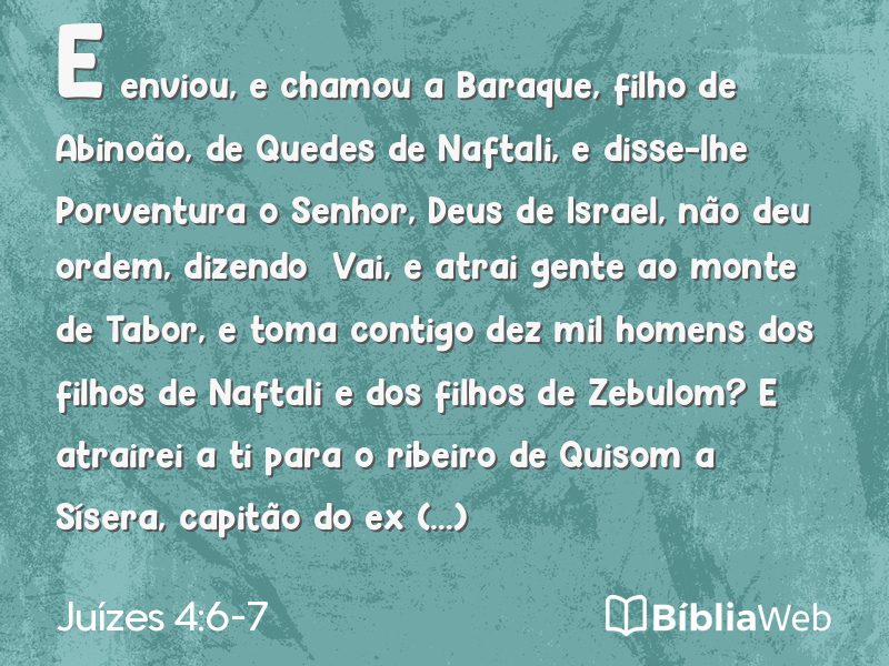 Juízes 4:6-7 em imagem para compartilhar