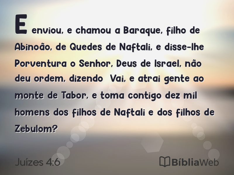 Juízes 4:6 em imagem para compartilhar