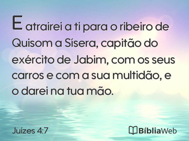 Juízes 4:7 em imagem para compartilhar