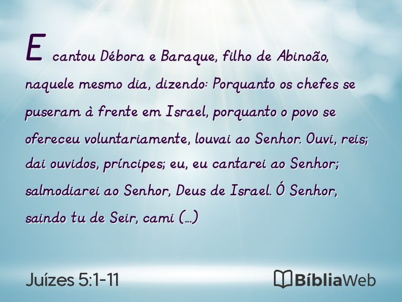 Juízes 5:1-11 em imagem para compartilhar