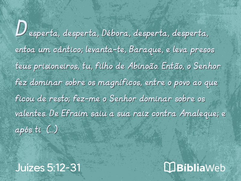 Juízes 5:12-31 em imagem para compartilhar