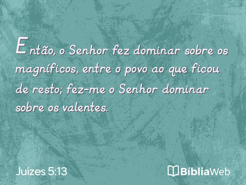 Juízes 5:13 em imagem para compartilhar