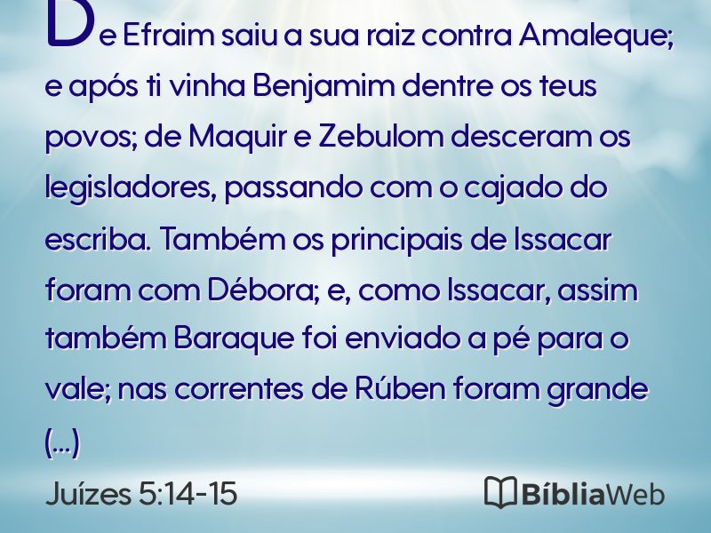 Juízes 5:14-15 em imagem para compartilhar