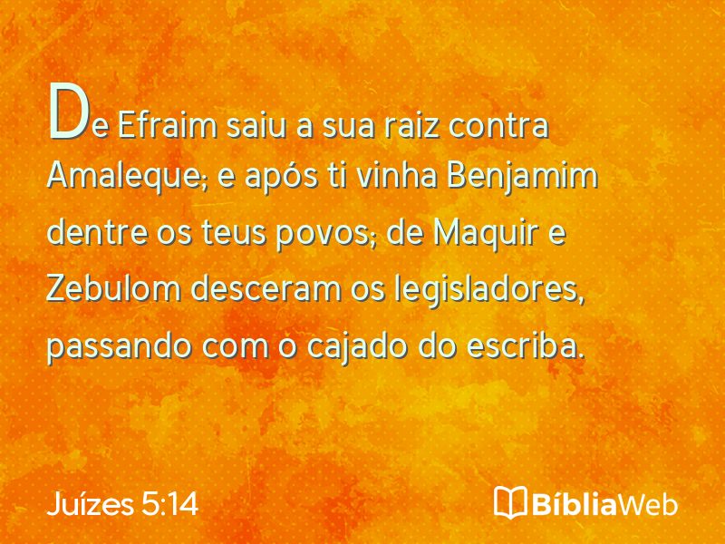 Juízes 5:14 em imagem para compartilhar