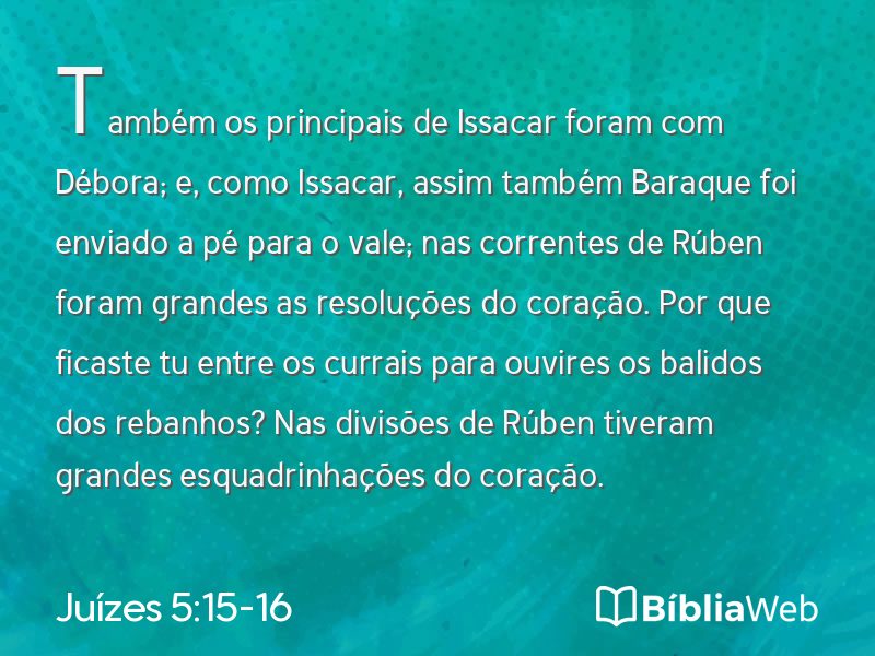 Juízes 5:15-16 em imagem para compartilhar