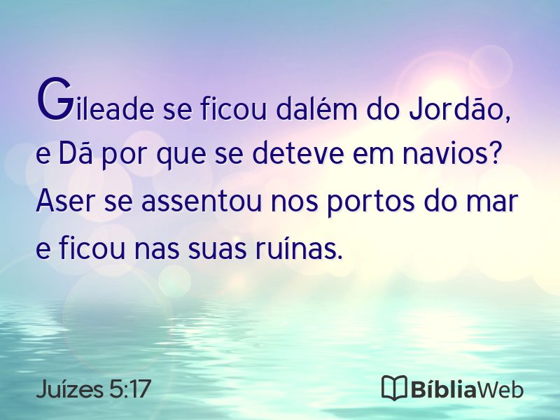 Juízes 5:17 em imagem para compartilhar
