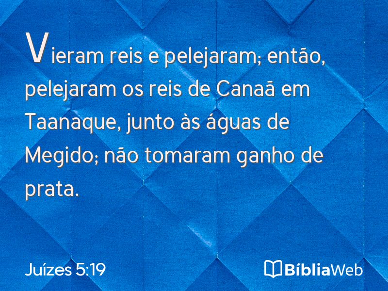 Juízes 5:19 em imagem para compartilhar