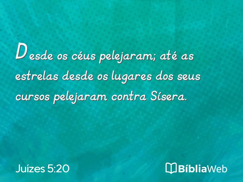 Juízes 5:20 em imagem para compartilhar
