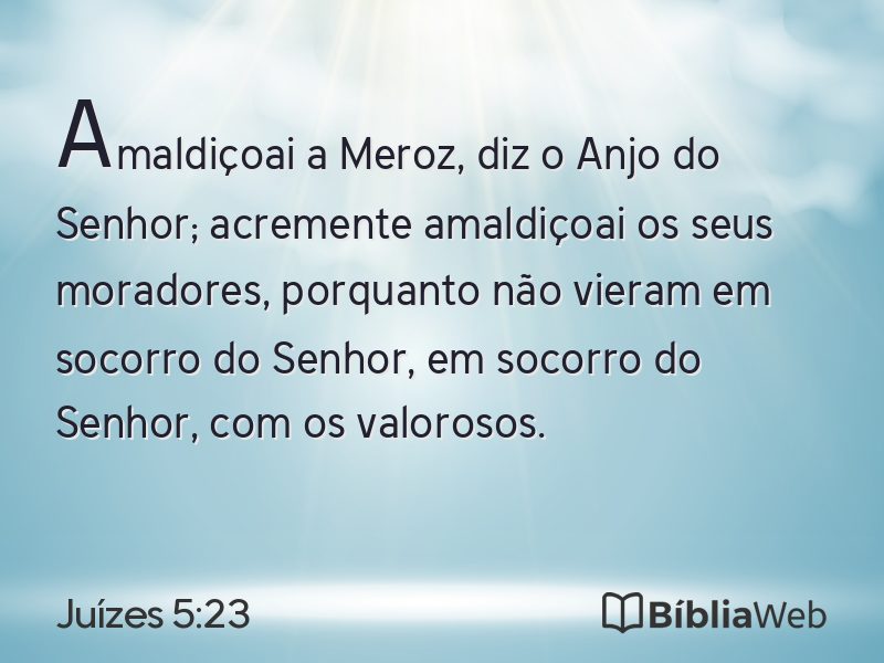 Juízes 5:23 em imagem para compartilhar