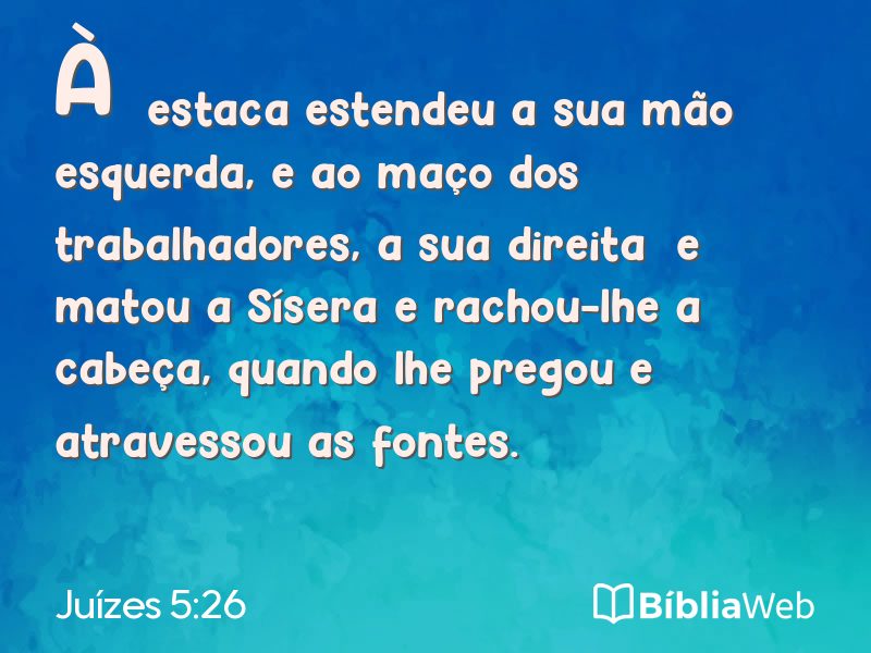 Juízes 5:26 em imagem para compartilhar