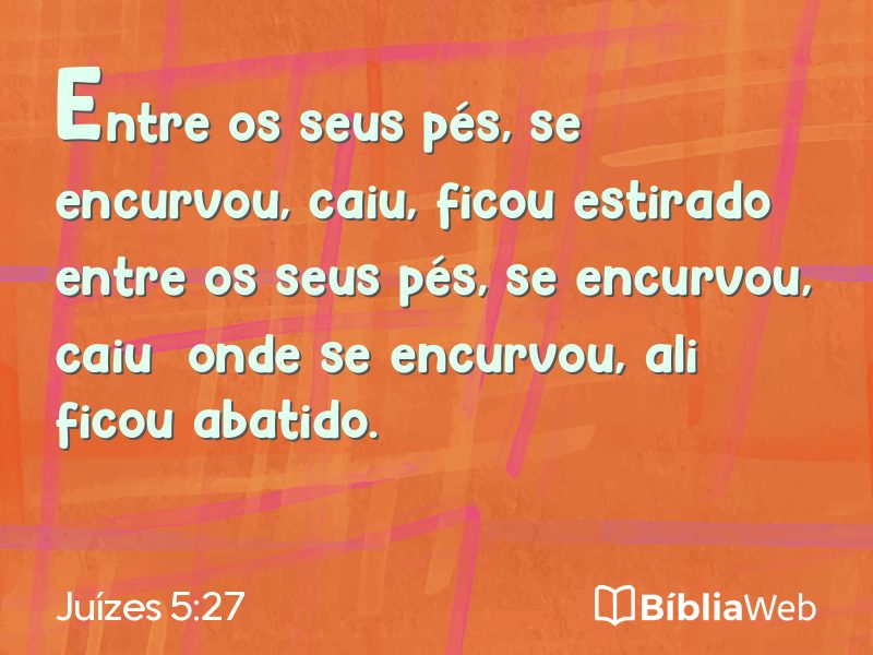 Juízes 5:27 em imagem para compartilhar