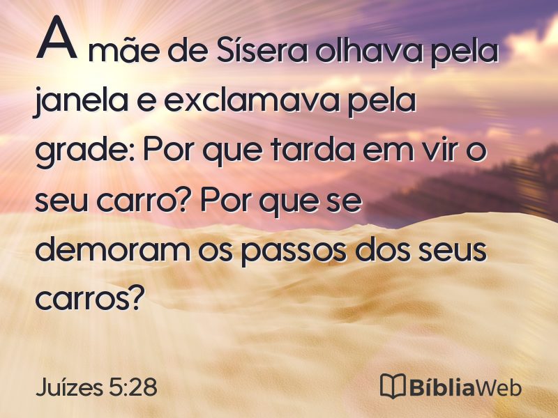 Juízes 5:28 em imagem para compartilhar