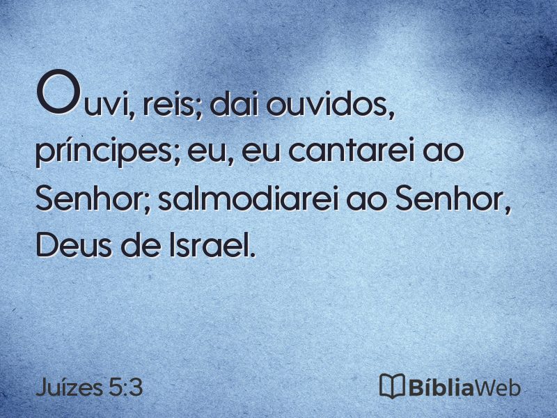 Juízes 5:3 em imagem para compartilhar