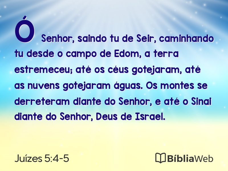 Juízes 5:4-5 em imagem para compartilhar