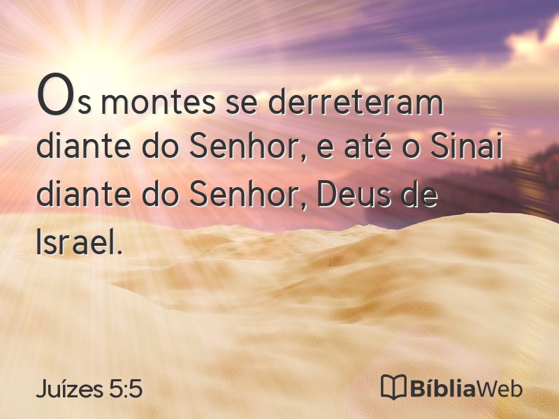 Juízes 5:5 em imagem para compartilhar