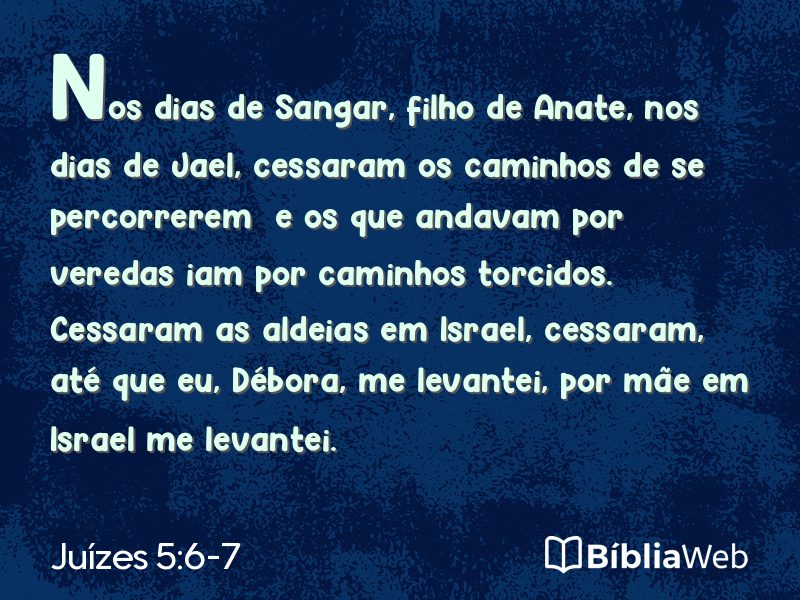 Juízes 5:6-7 em imagem para compartilhar