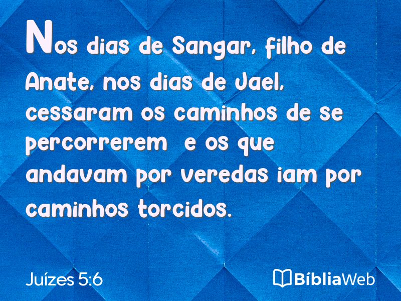 Juízes 5:6 em imagem para compartilhar