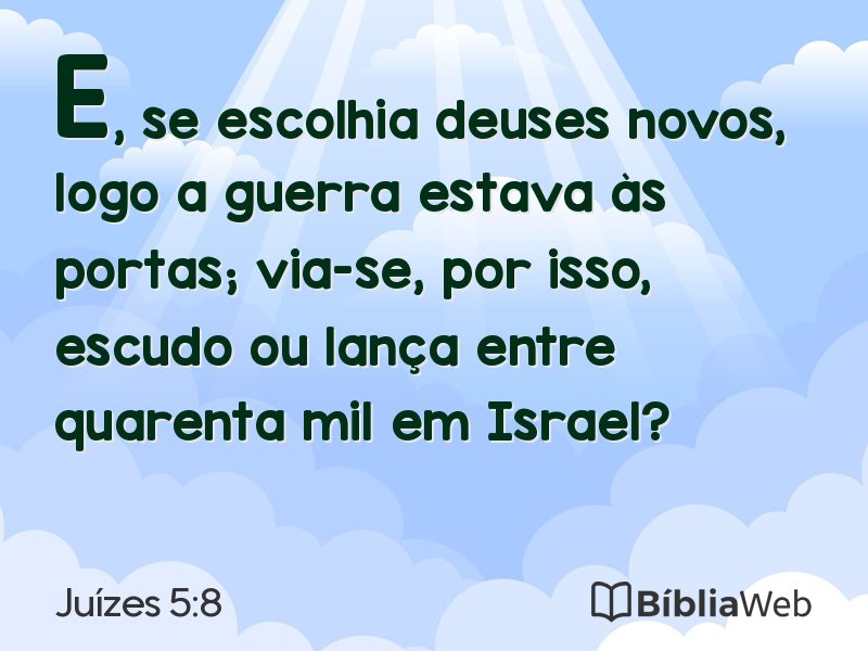 Juízes 5:8 em imagem para compartilhar