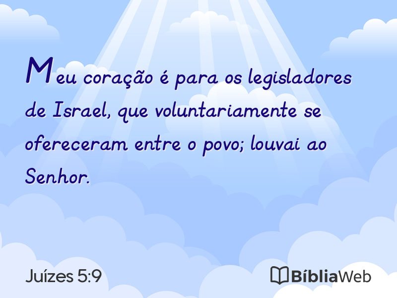 Juízes 5:9 em imagem para compartilhar