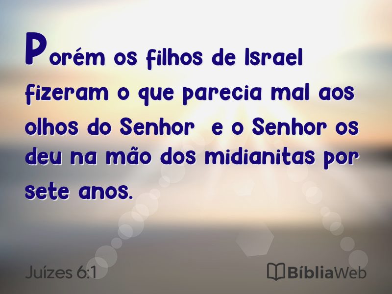 Juízes 6:1 em imagem para compartilhar