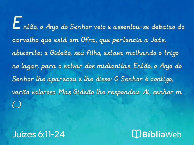 Juízes 6:11-24 em imagem para compartilhar