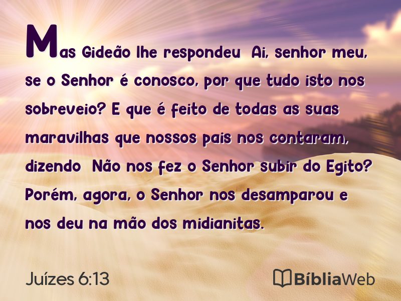 Juízes 6:13 em imagem para compartilhar